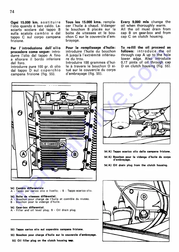 Ferrari Dino 208 gt4 Instruction Book Download Page 76