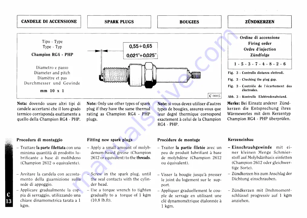 Ferrari F355 berlinetta Owner'S Manual Download Page 55