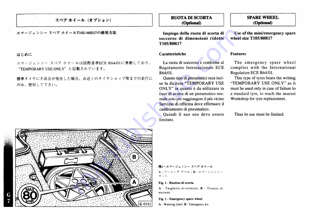 Ferrari F355 F1 berlinetta Owner'S Manual Download Page 87