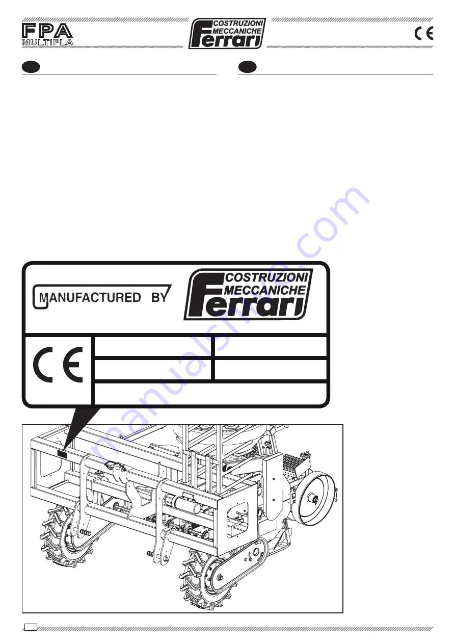 Ferrari FPA MULTIPLA Operating And Service Manual Download Page 48