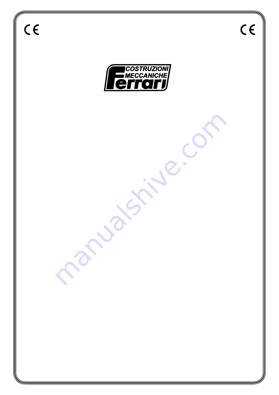 Ferrari FUTURA Operating And Service Manual Download Page 11