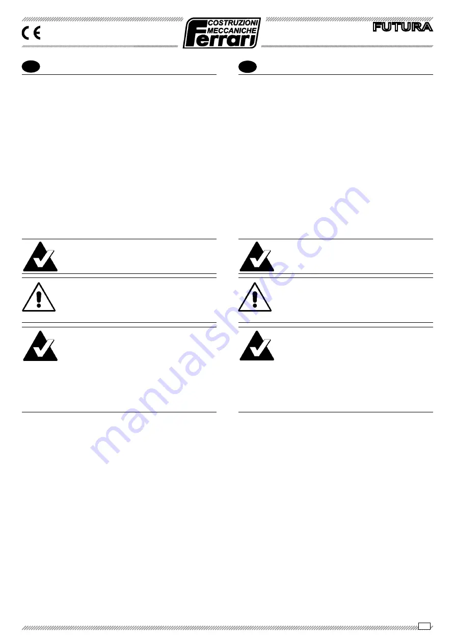 Ferrari FUTURA Operating And Service Manual Download Page 171