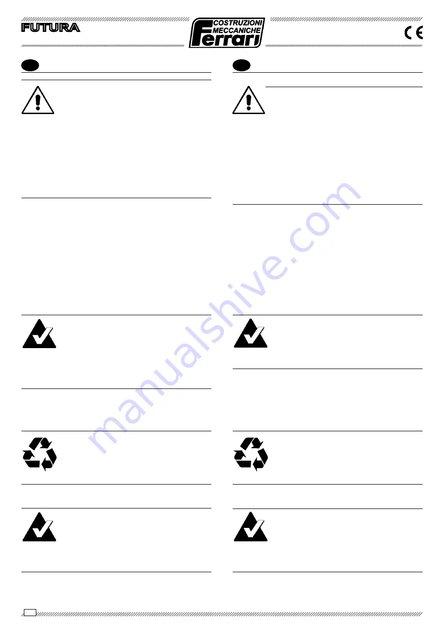 Ferrari FUTURA Operating And Service Manual Download Page 252