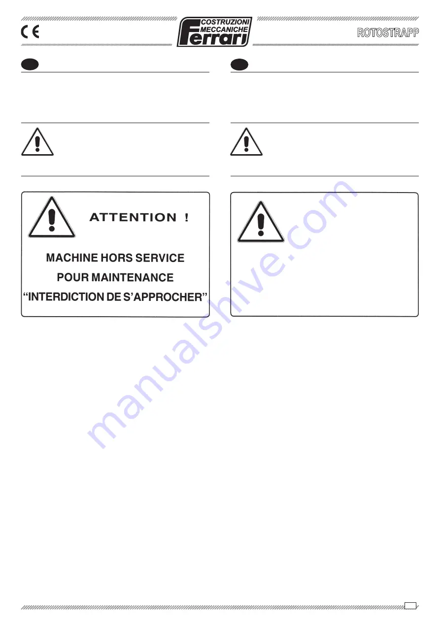 Ferrari ROTOSTRAPP Operating And Service Manual Download Page 119