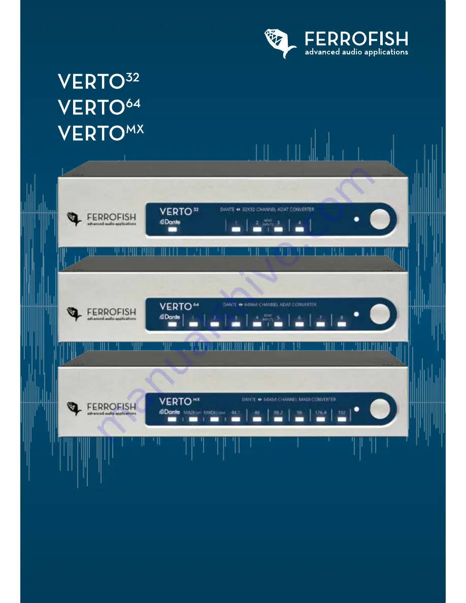 Ferrofish Verto 32 Скачать руководство пользователя страница 1