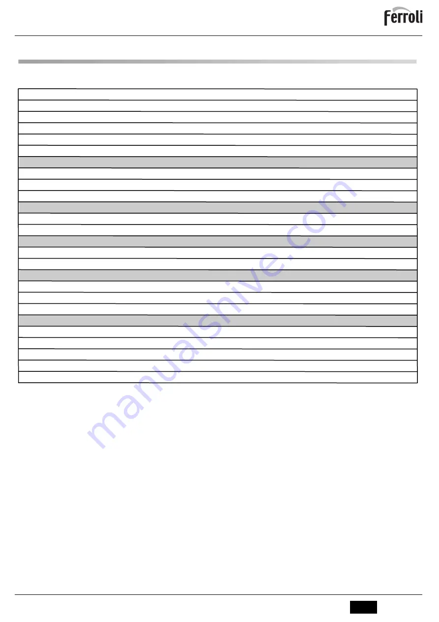 Ferroli 0JHL3YWA Instructions For Use, Installation And Maintenance Download Page 67