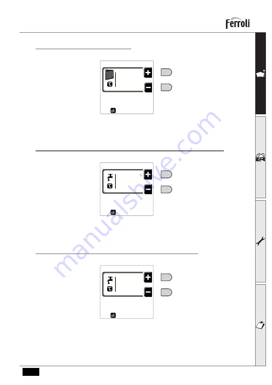 Ferroli 0MDDCAWA Instructions For Use, Installation And Maintenance Download Page 69