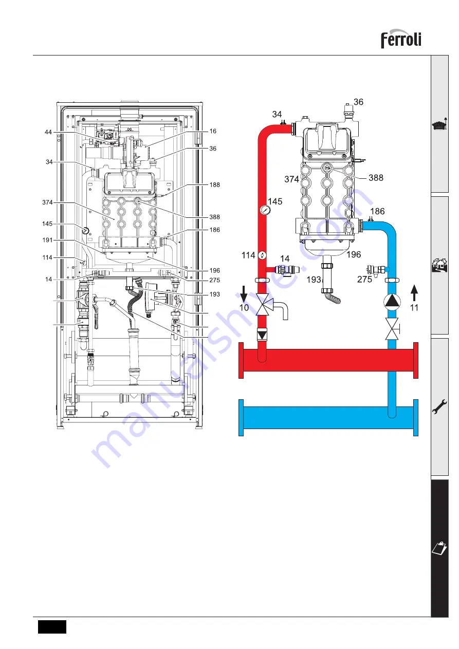 Ferroli 0MDDCAWA Instructions For Use, Installation And Maintenance Download Page 167