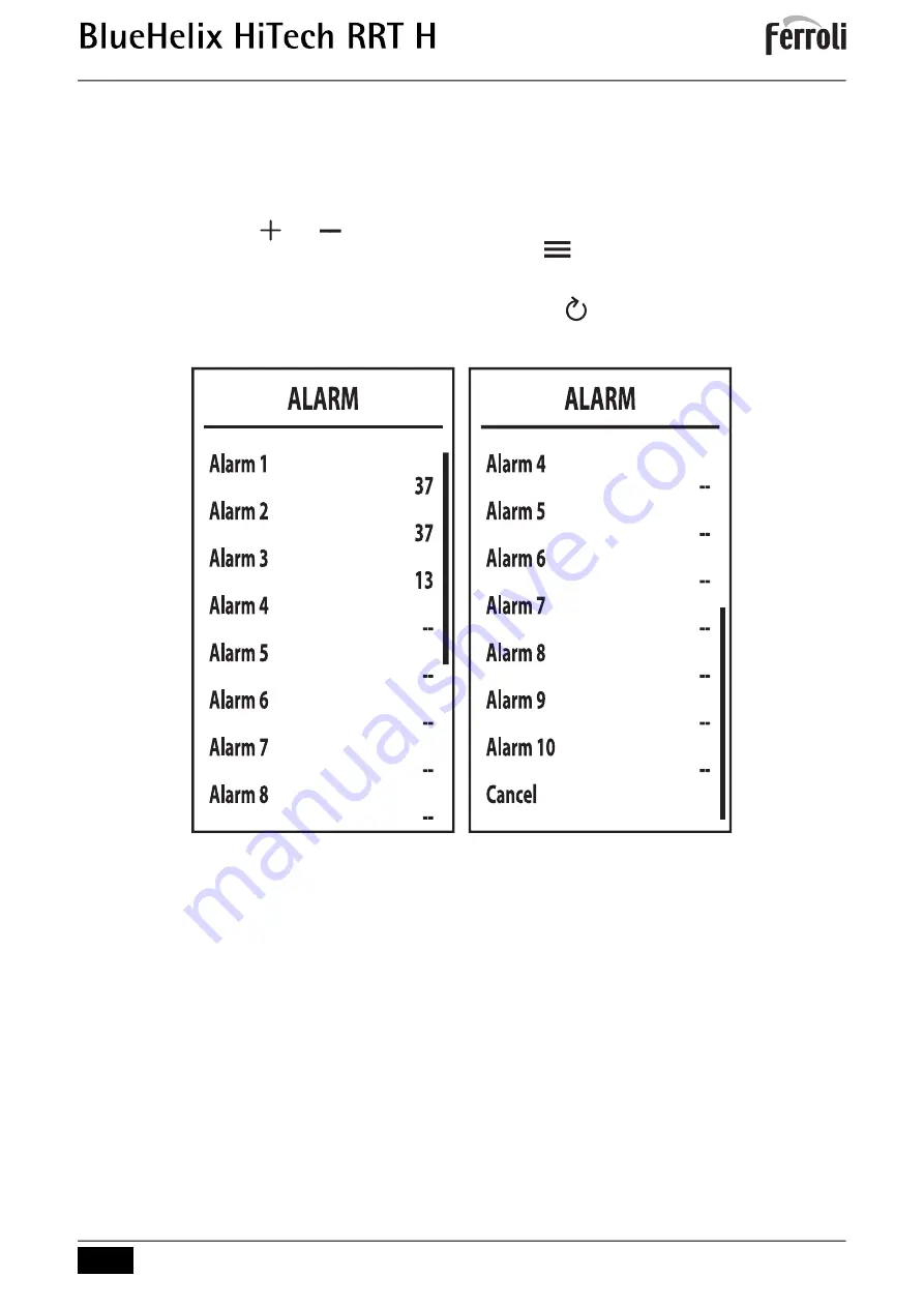 Ferroli 0T4D1AWA Instructions For Use, Installation & Maintenance Download Page 16