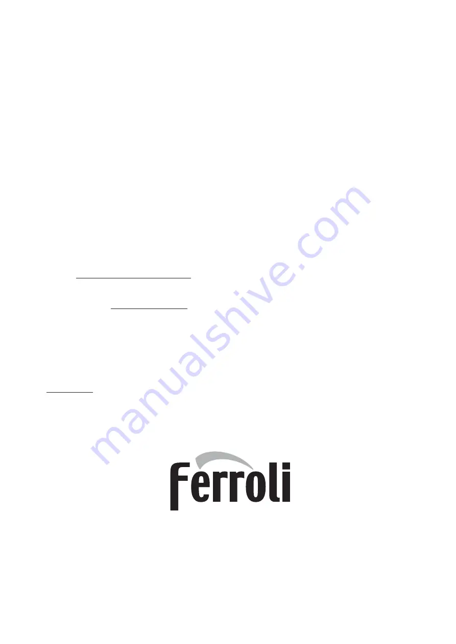 Ferroli 47-267-74 Instructions For Use, Installation & Maintenance Download Page 64