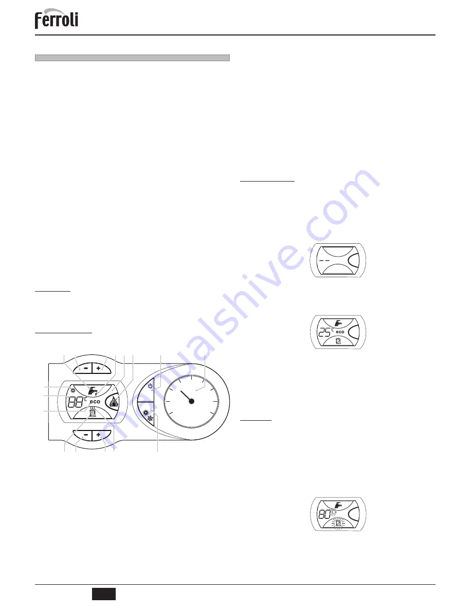 Ferroli DIVAcondens F24 Instructions For Use, Installation And Maintenance Download Page 48