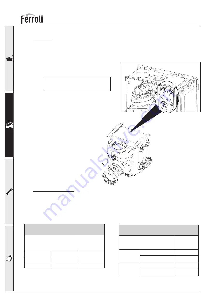 Ferroli DOMIcompact F 24 B Instructions For Installation, Use And Maintenance Manual Download Page 16