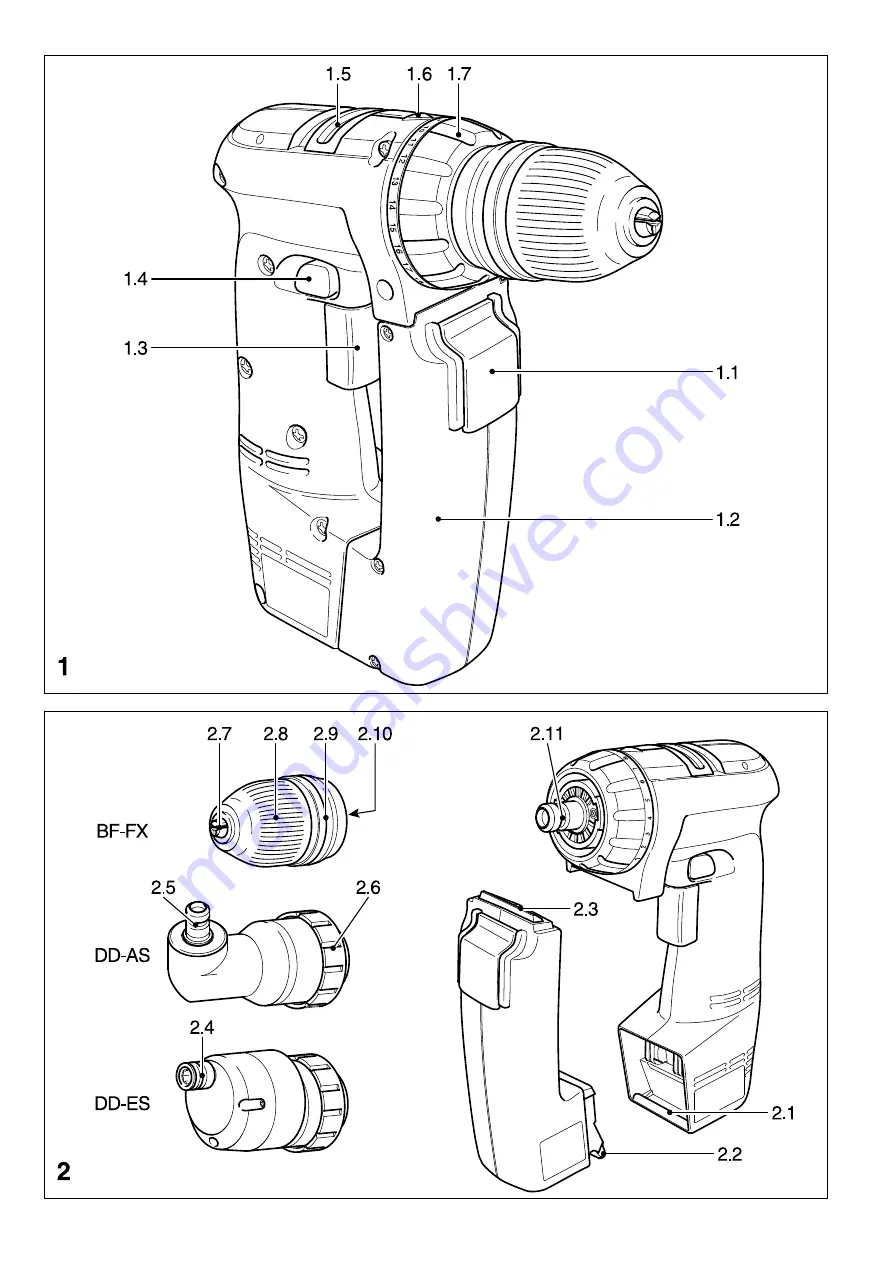 Festool CDD 9.6 FX Instruction Manual Download Page 2