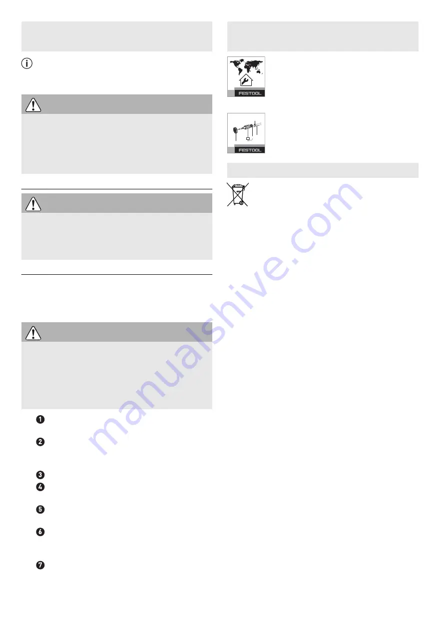 Festool STM 1800 Original Instructions Manual Download Page 72