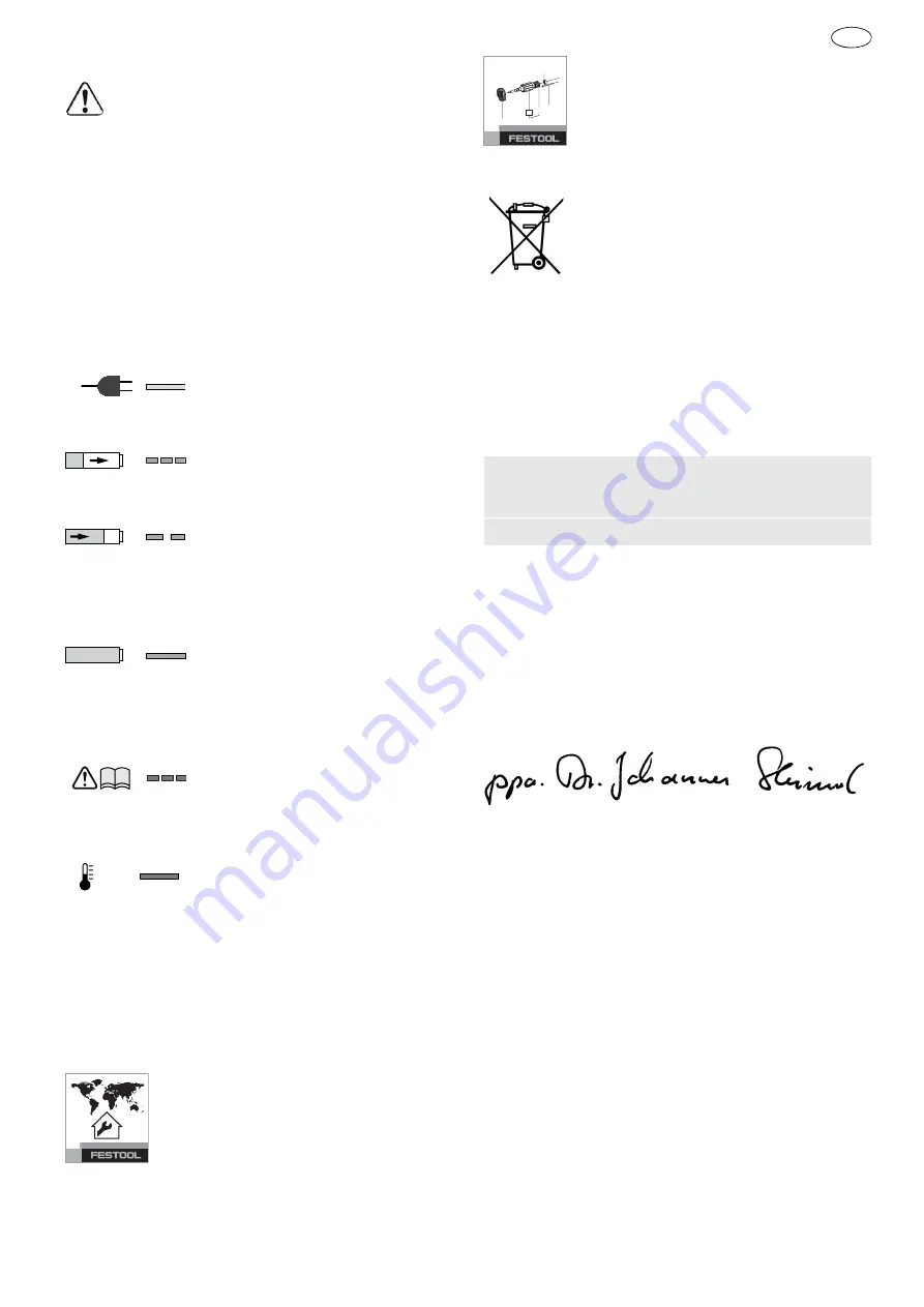 Festool TCL 3 Original Operating Manual/Spare Parts List Download Page 33