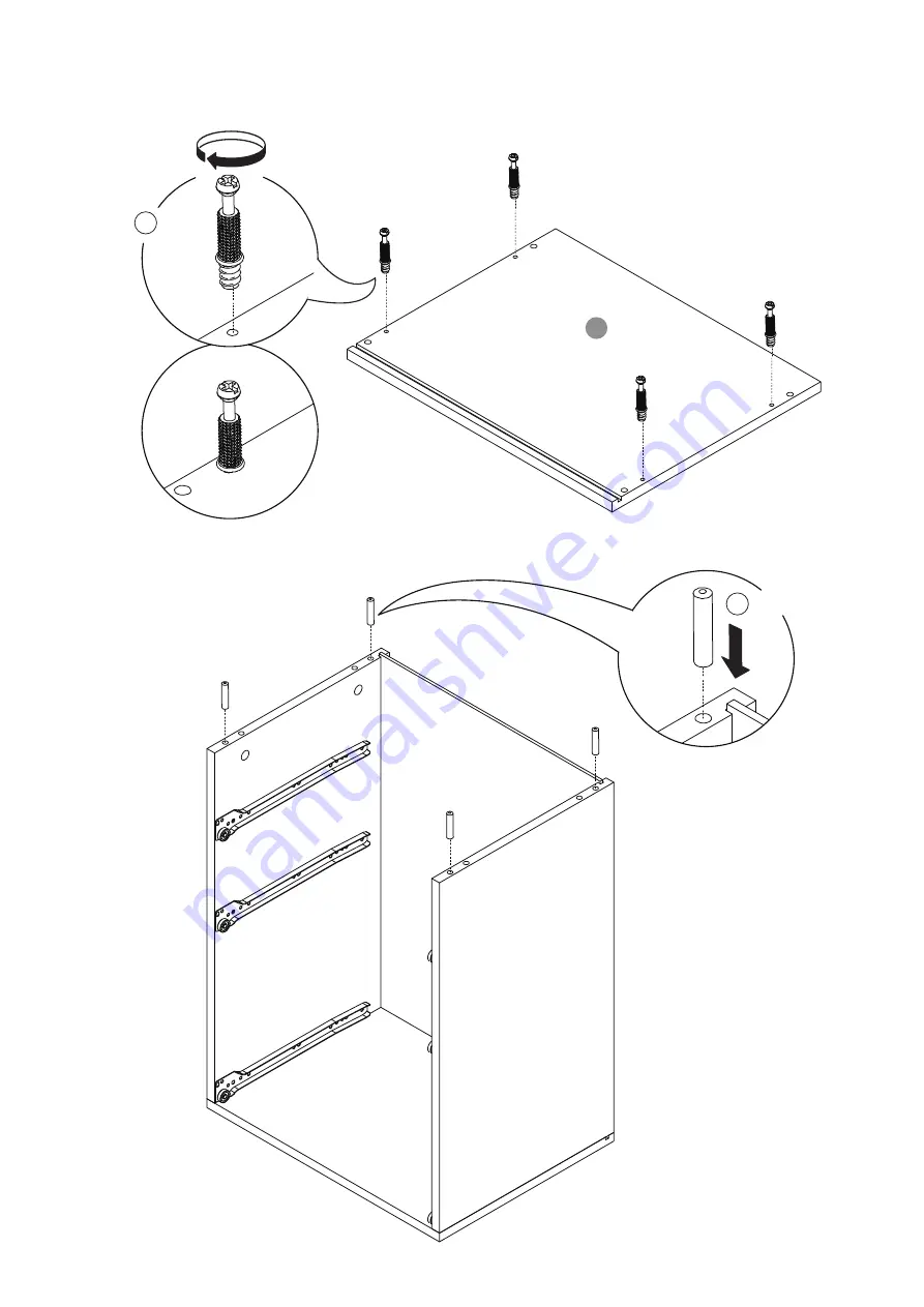 FEZIBO 3-Drawer Rolling File Cabinet with Lock Скачать руководство пользователя страница 7