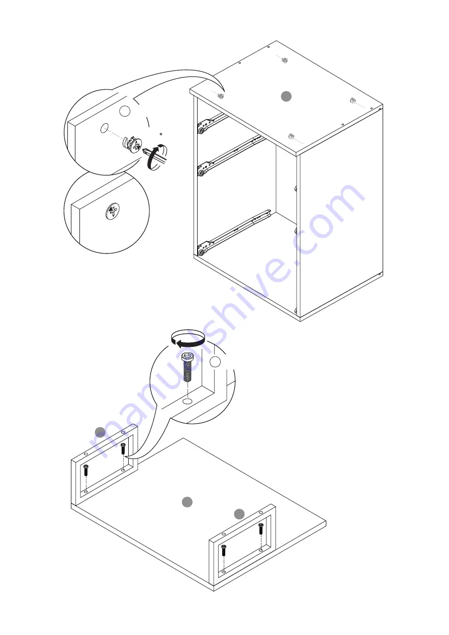 FEZIBO 3-Drawer Rolling File Cabinet with Lock Скачать руководство пользователя страница 8