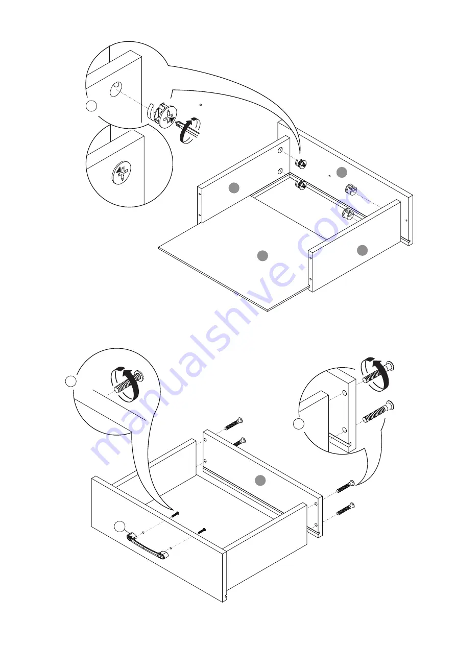 FEZIBO 3-Drawer Rolling File Cabinet with Lock Assembling Instructions Download Page 13