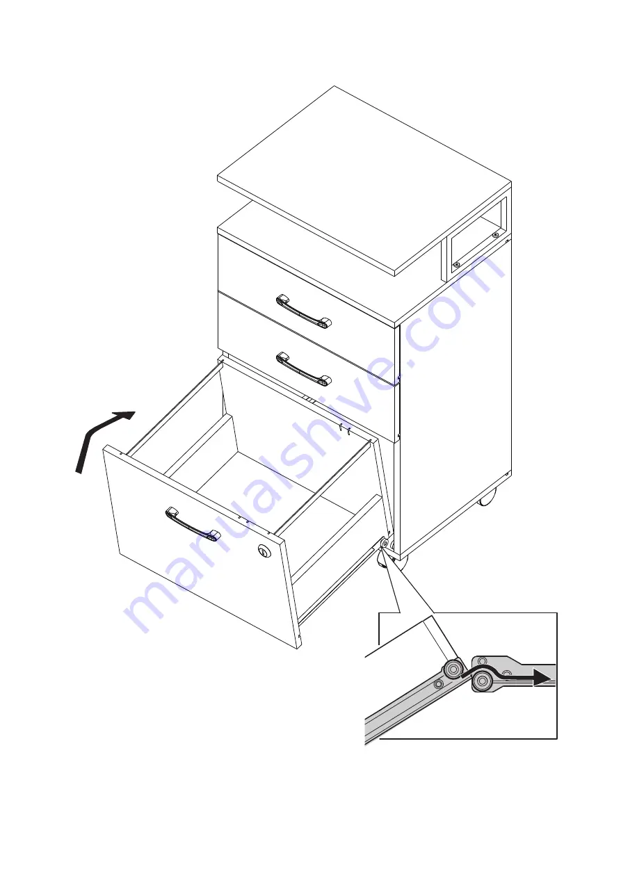 FEZIBO 3-Drawer Rolling File Cabinet with Lock Скачать руководство пользователя страница 15