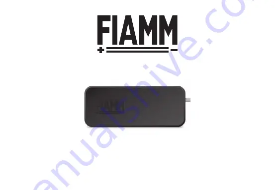 Fiamm SM21 Installation And User Manual Download Page 1