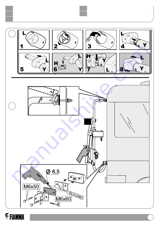 Fiamma Carry-Bike Lift 77 Installation And Usage Instructions Download Page 7