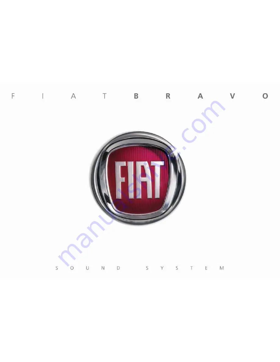 Fiat Bravo Soundsystem Manual Download Page 1