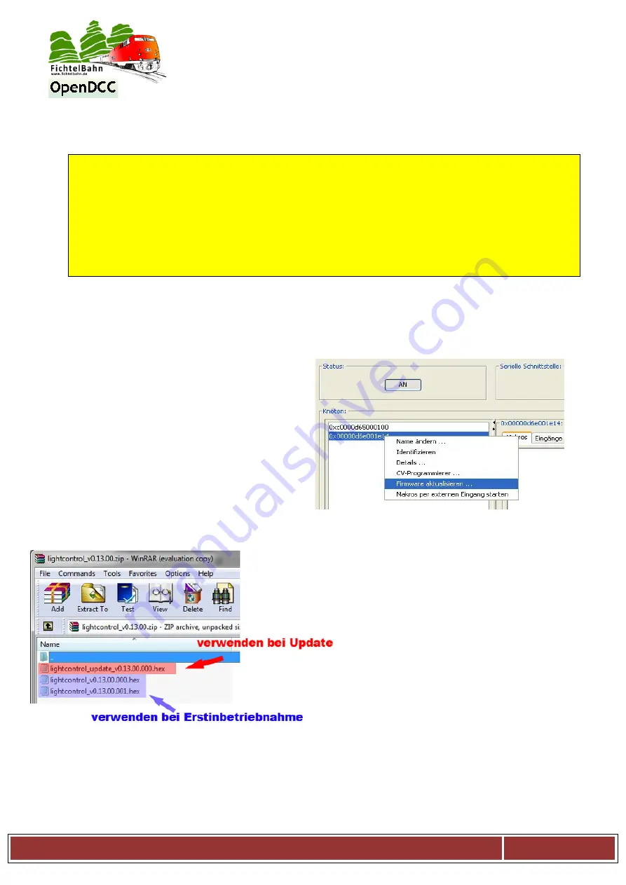 Fichtelbahn OpenDCC BiDiB LightControl V1.3 Manual Download Page 13