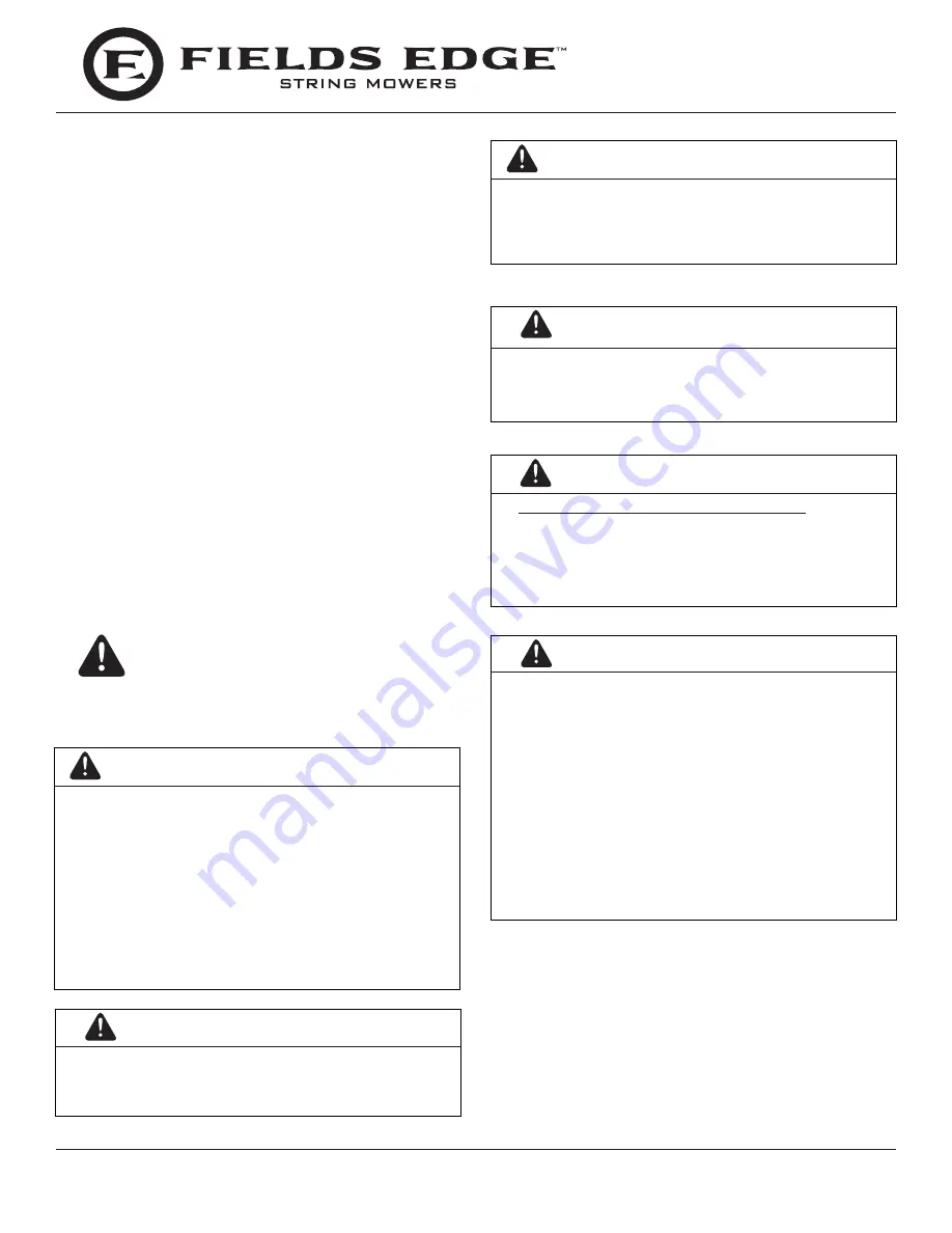 Fields Edge M220 Operator'S Manual Download Page 3