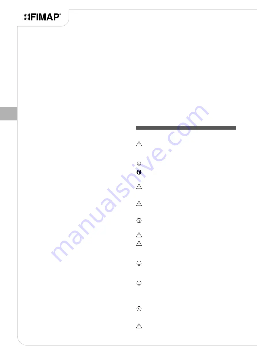 Fimap NANO 115 Use And Maintenance Manual Download Page 22