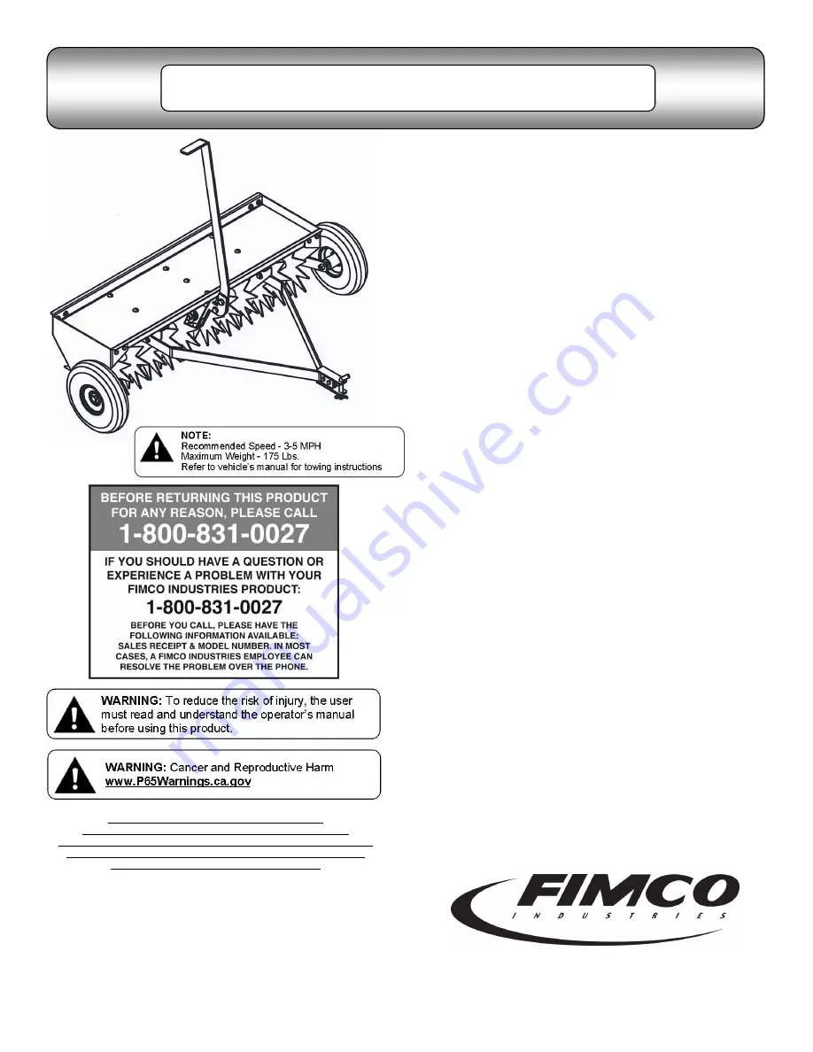 Fimco SPK-42 Скачать руководство пользователя страница 1