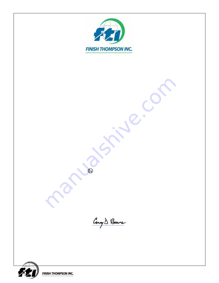 Finish Thompson M10X Operations & Parts Manual Download Page 19