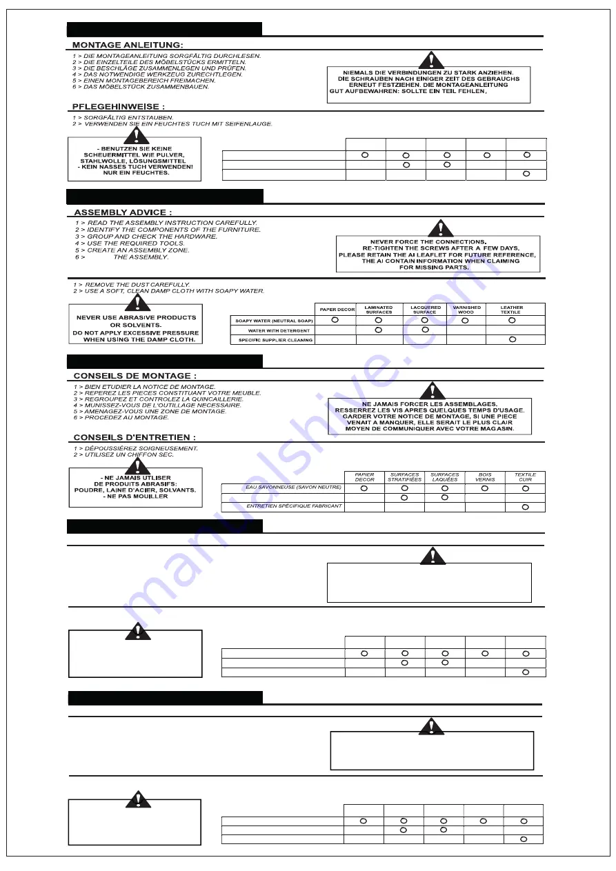 Finori MO1/018 Assembly Instructions Manual Download Page 10