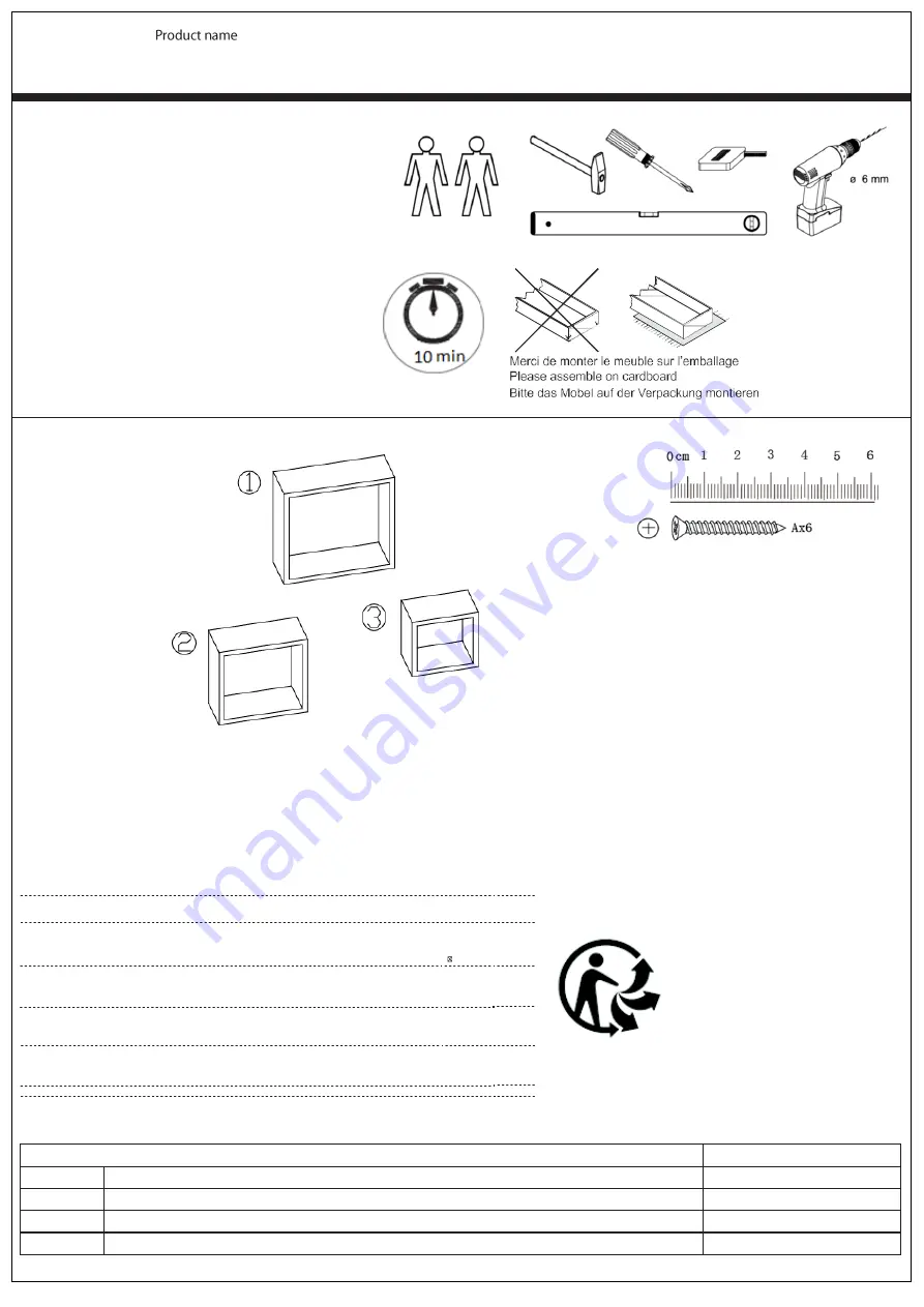 Finori SH1/016 Assembly Instructions Manual Download Page 2