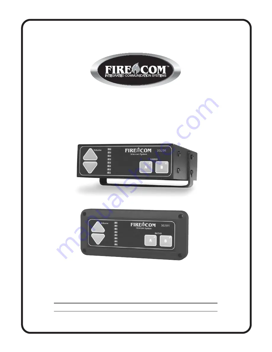 Fire Com 3010R INTERCOM Installation & Operation Manual Download Page 1