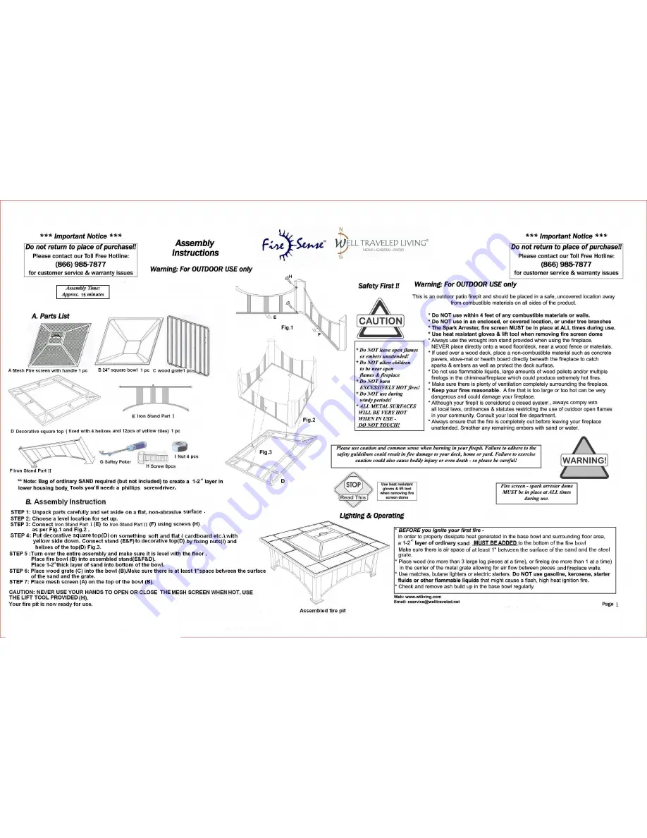 Fire Sense FireSense 60243 Скачать руководство пользователя страница 2