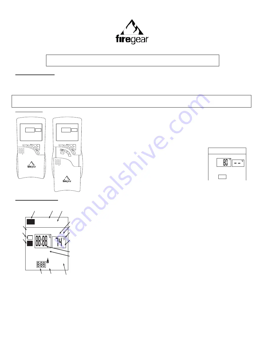 Firegear FGP-305 Installation And Operating Instructions Manual Download Page 1