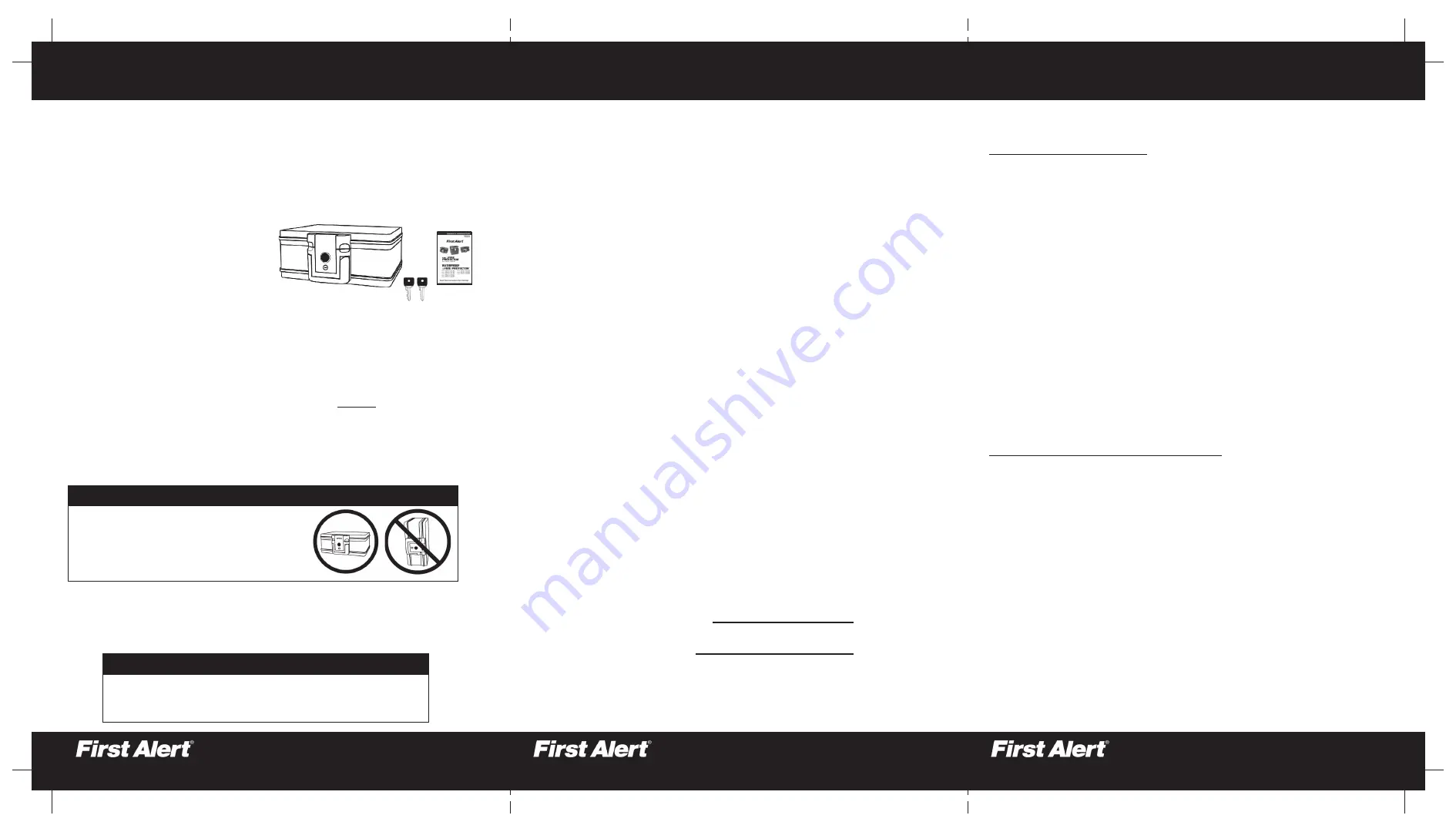 First Alert MMSKYE0709 Operations & Installation Manual Download Page 2