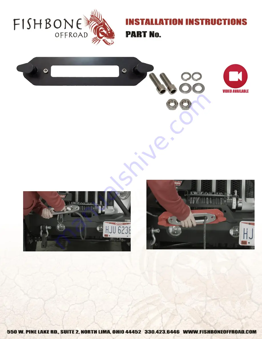 Fishbone Offroad FB21094 Installation Instructions Download Page 1