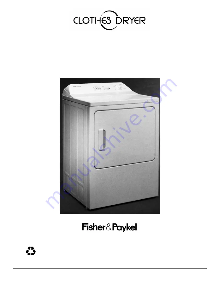 Fisher & Paykel DE08 Use And Installation Manual Download Page 1