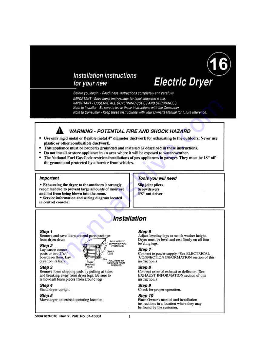 Fisher & Paykel DE09 Service Manual Download Page 6