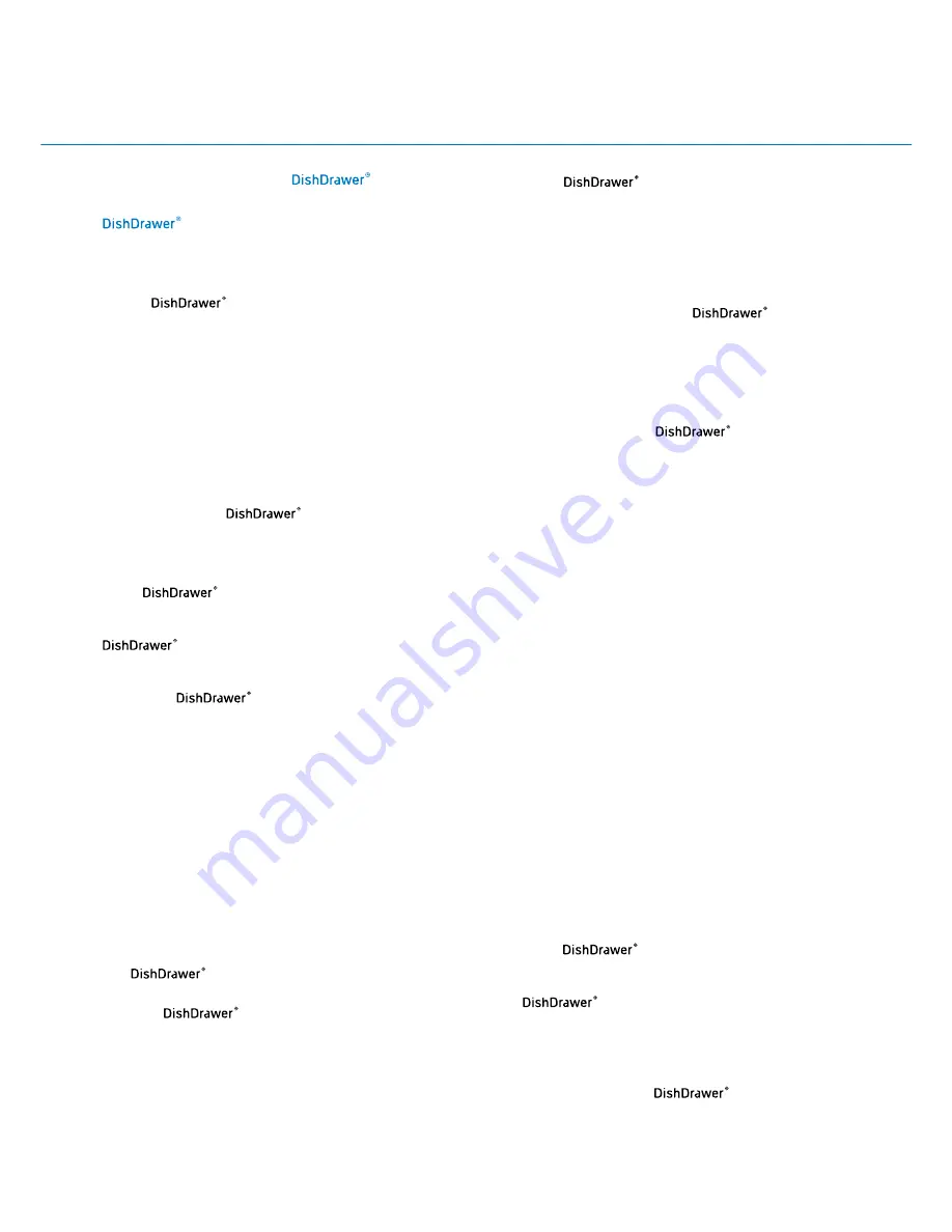 Fisher & Paykel DishDrawer DD603 PREFINISHED User Manual Download Page 22