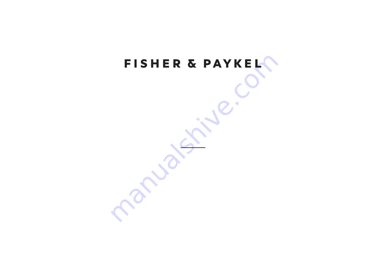 Fisher & Paykel DW60U2I2 Скачать руководство пользователя страница 1