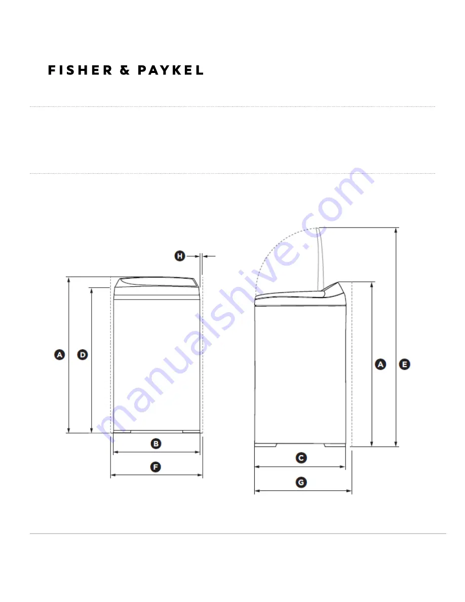 Fisher & Paykel WA70T60GW1 Скачать руководство пользователя страница 1