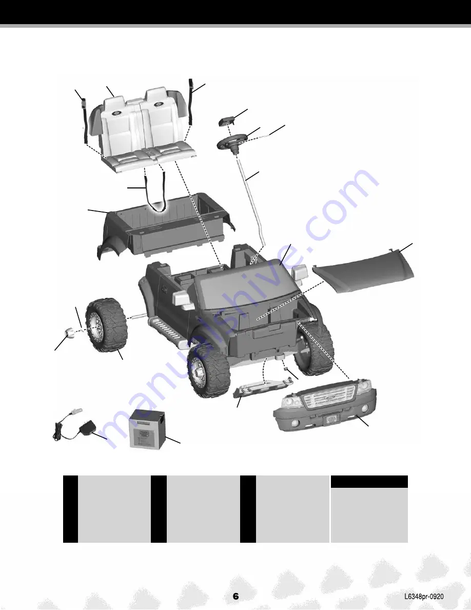 Fisher-Price FORD F-150 L6348 Owner'S Manual & Assembly Instructions Download Page 6