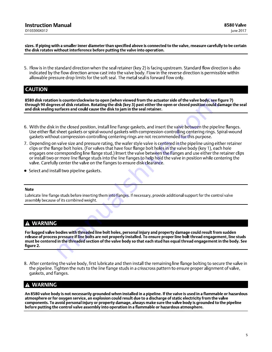 Fisher 8580 Instruction Manual Download Page 5