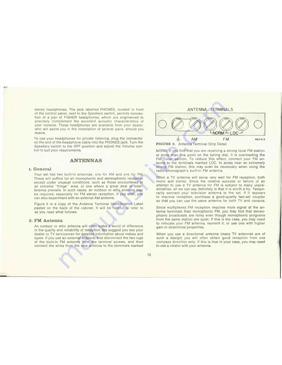 Fisher Electra E-491 Operating Instructions And Warranty Download Page 12