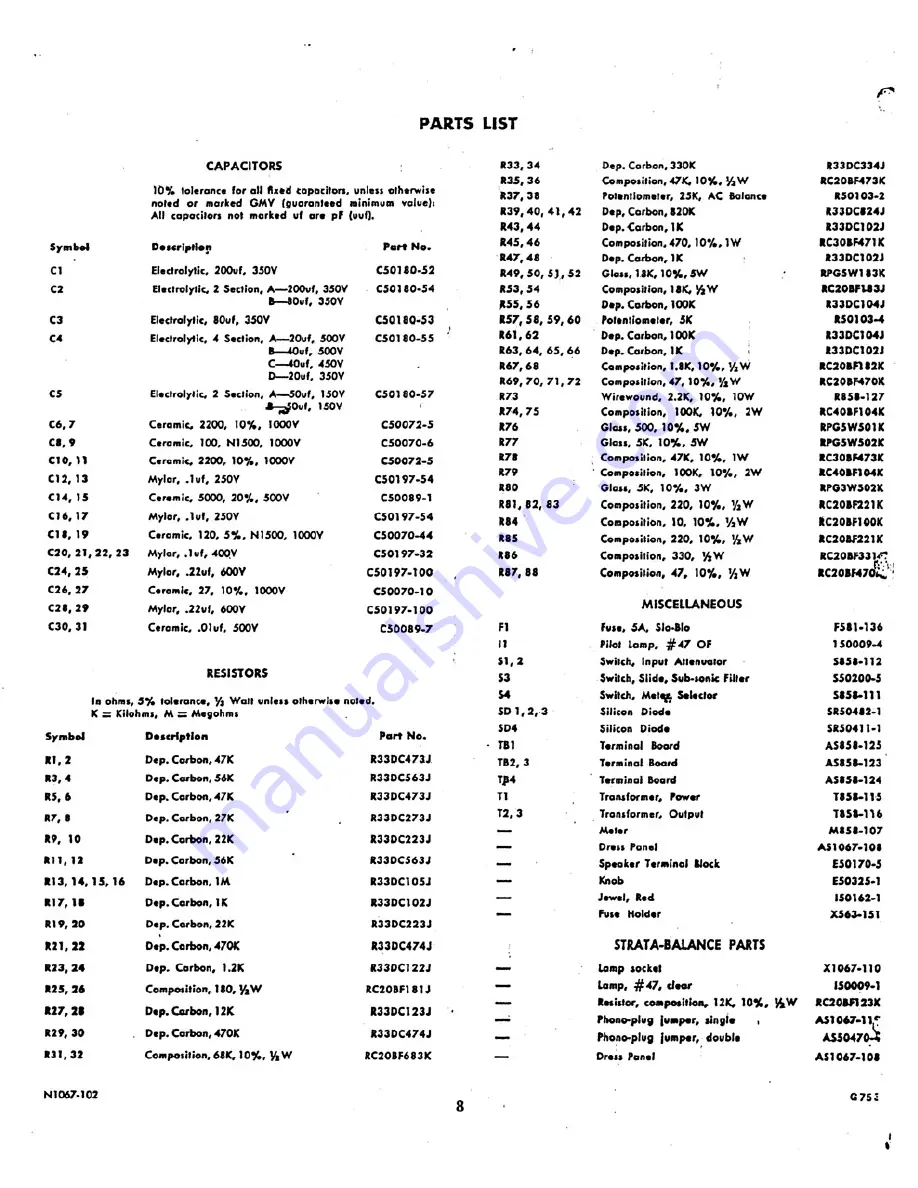 Fisher K-1000 Operating Instructions And Service Manual Download Page 10