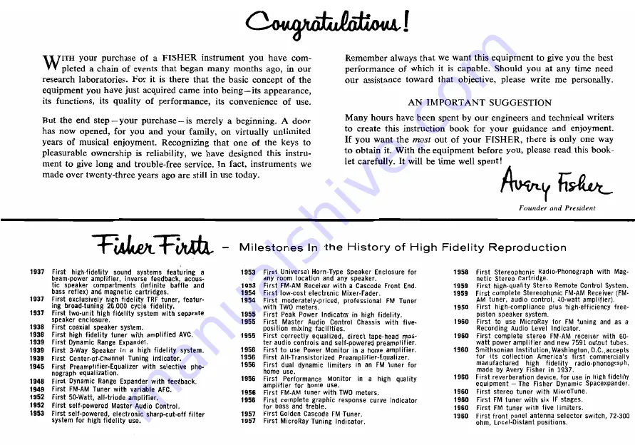 Fisher KX-200 Operating Instructions And Warranty Download Page 4