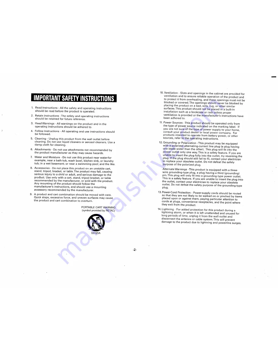 Fisher SLIM-1500 Instruction Manual Download Page 3