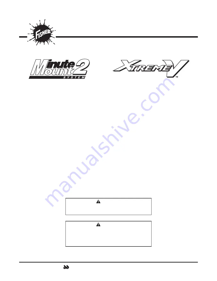 Fisher Xtreme V 44600-1 Installation Instructions Manual Download Page 1